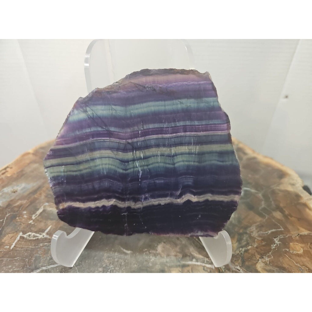 380G Natural beautiful Rainbow Fluorite Crystal flake original stone specimen by CrystalCloud Company