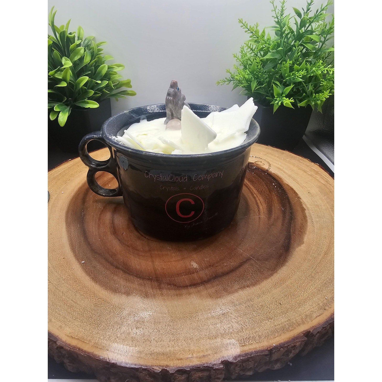 Large candle mug by CrystalCloud Company