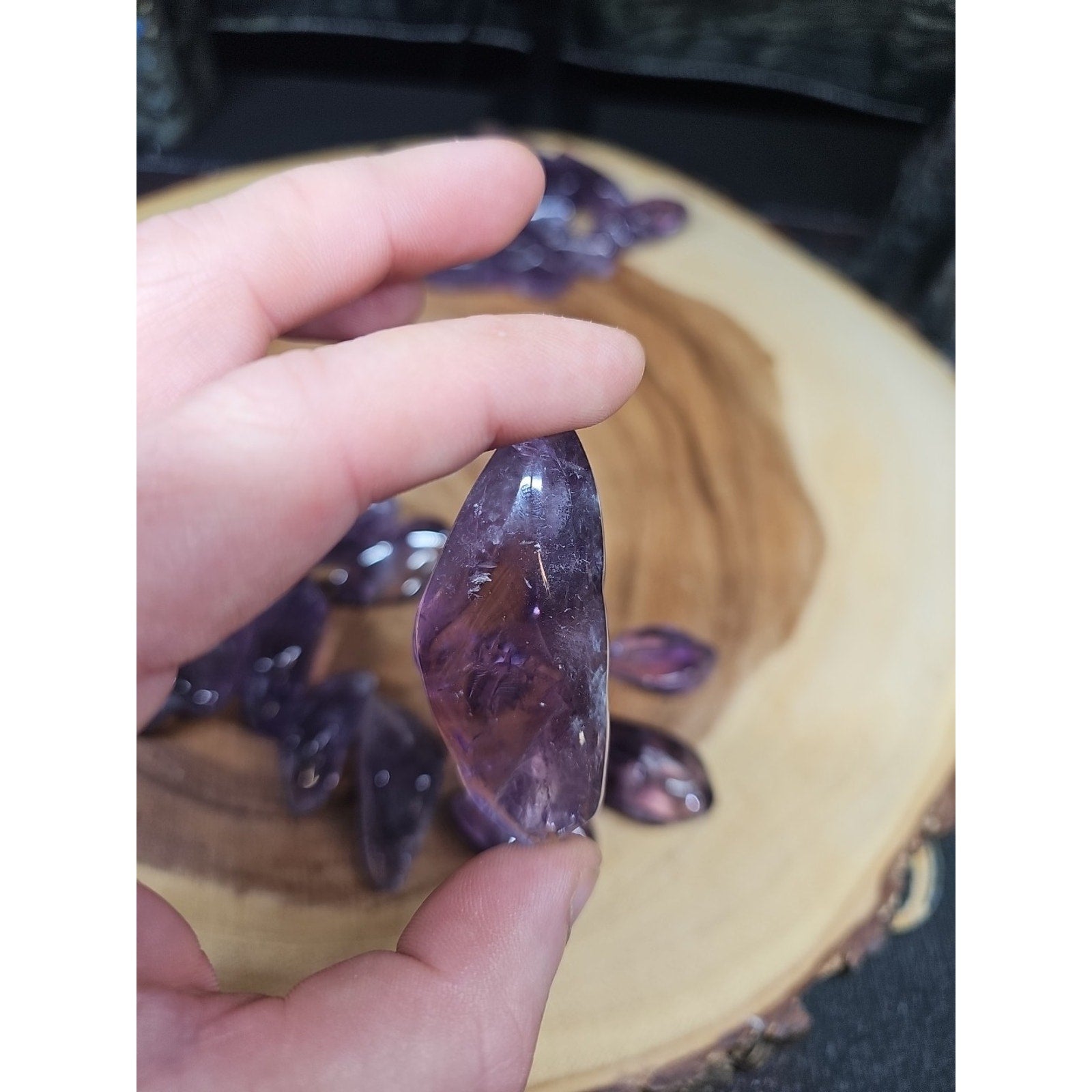 11Pcs Raw Natural Purple Amethyst Quartz Crystal Tumbled Healing Brazil .44lbs by CrystalCloud Company