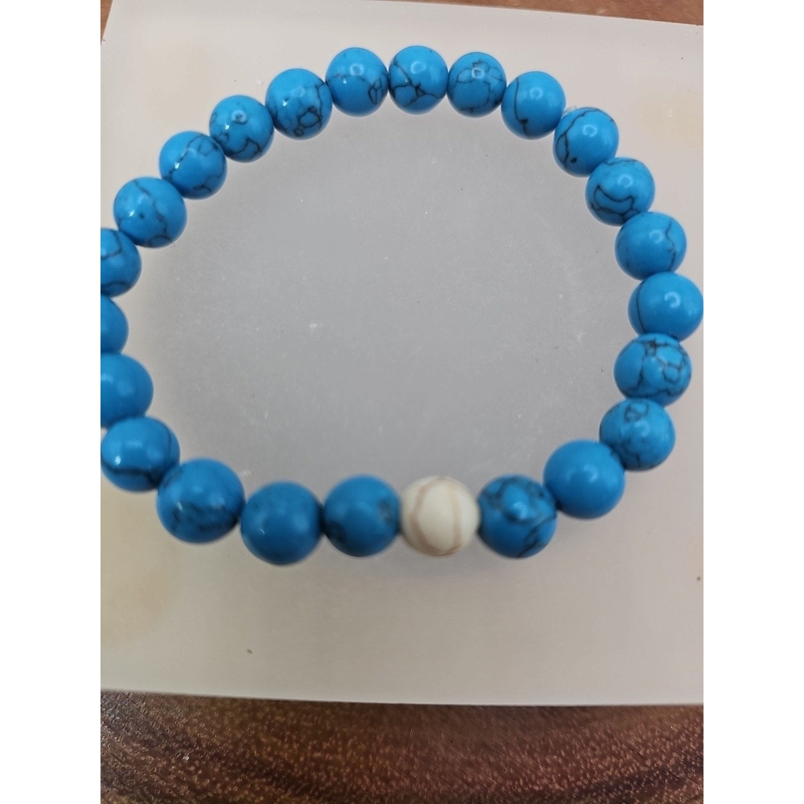 Handmade 8mm Mixed Natural Gemstone Round Beads Stretchy Bracelet Reiki Chakra by CrystalCloud Company