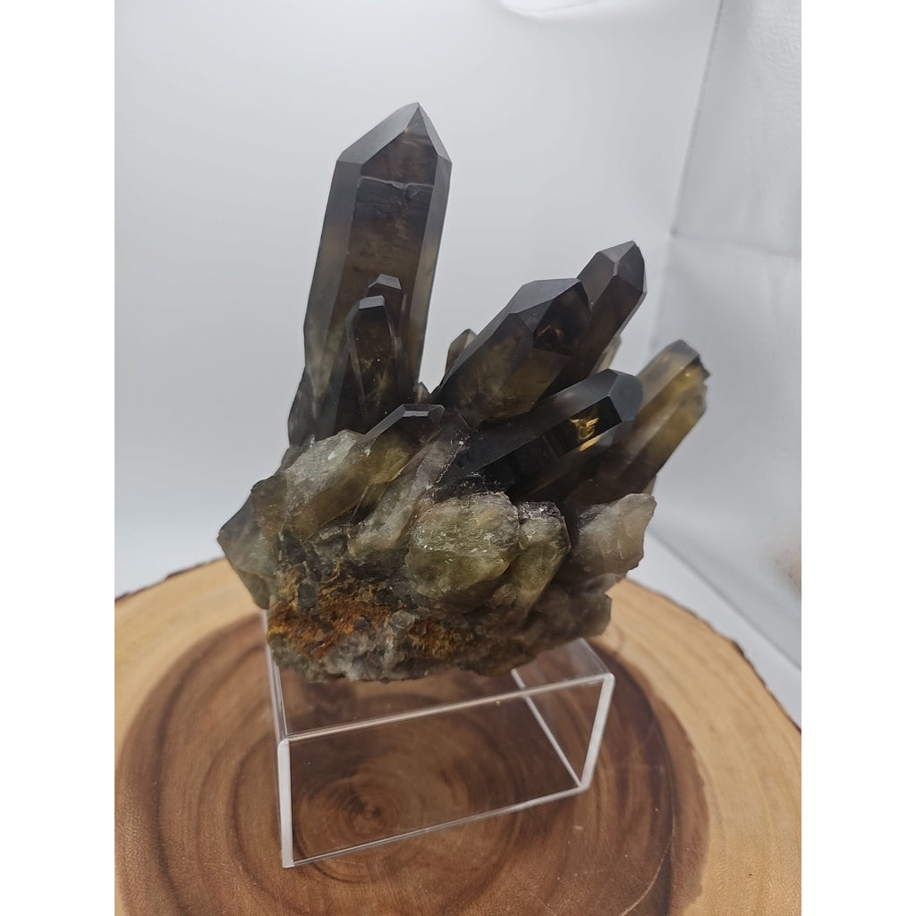 2.77LB Top rare natural beautiful black quartz crystal cluster mineral sample - by CrystalCloud Company