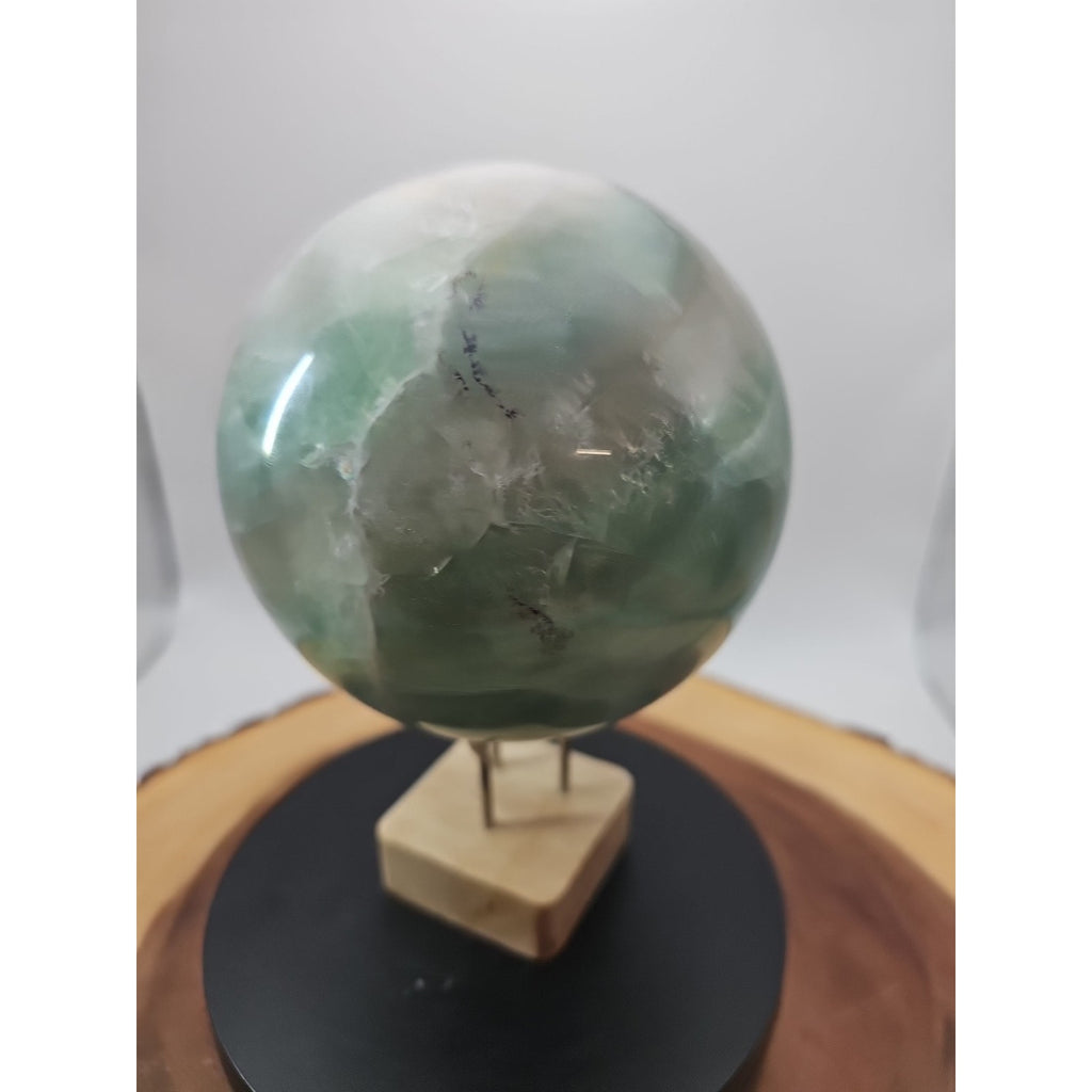 Large Natural Green Fluorite Quartz Crystal Sphere — 5.43 lbs, Madagascar | CrystalCloud Company by CrystalCloud Company