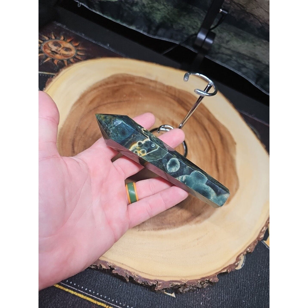 Moss Agate Generator W/Stand 220grams by CrystalCloud Company