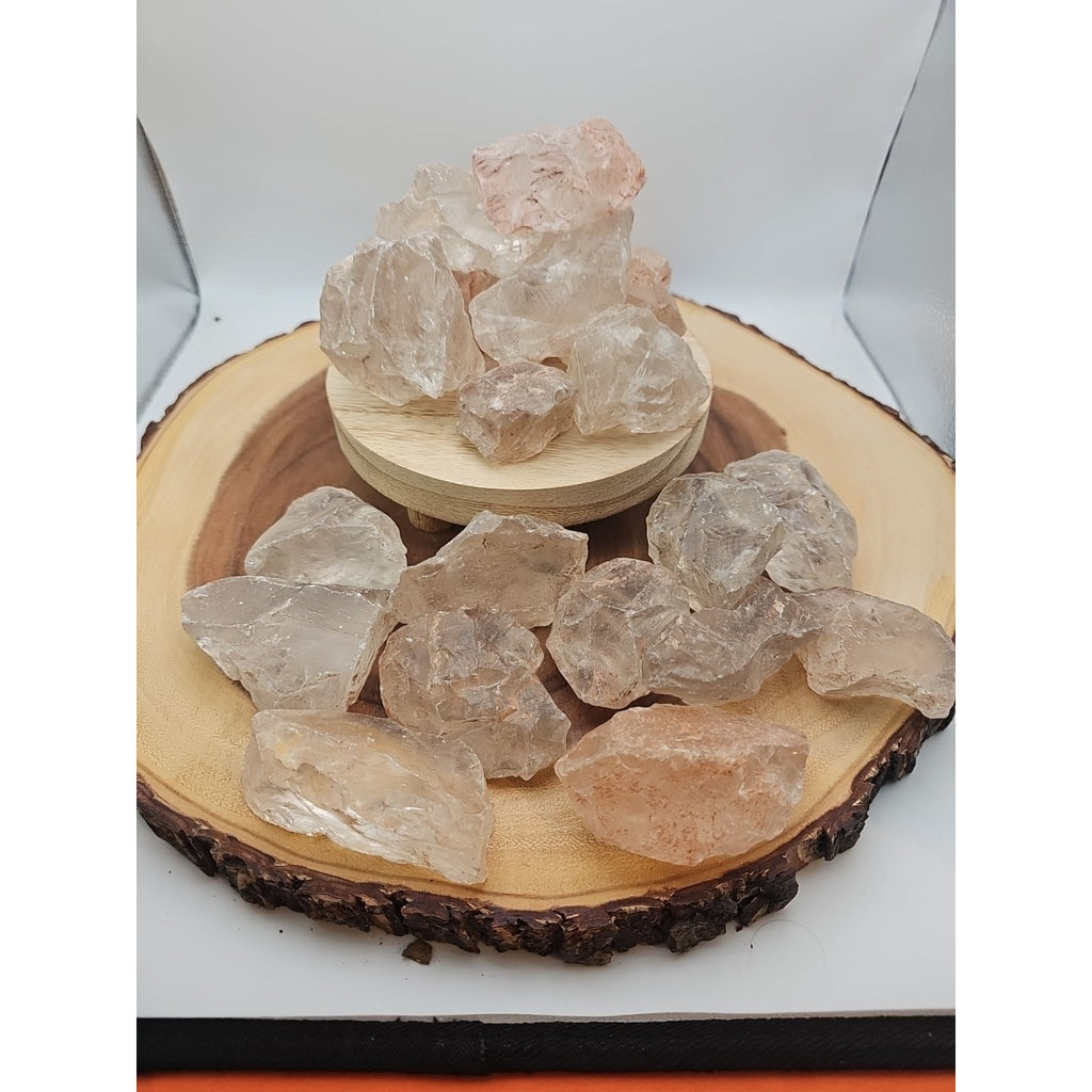 1lb Natural Raw Clear White Quartz Crystal Original Healing 5pcs Avg by CrystalCloud Company