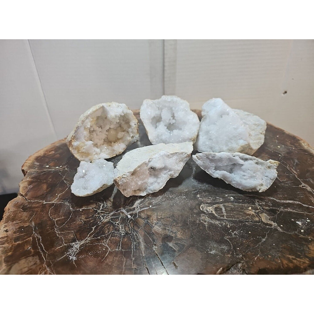 6pcs 2.72lbs Lot Geode Crystal Moroccan Quartz by CrystalCloud Company