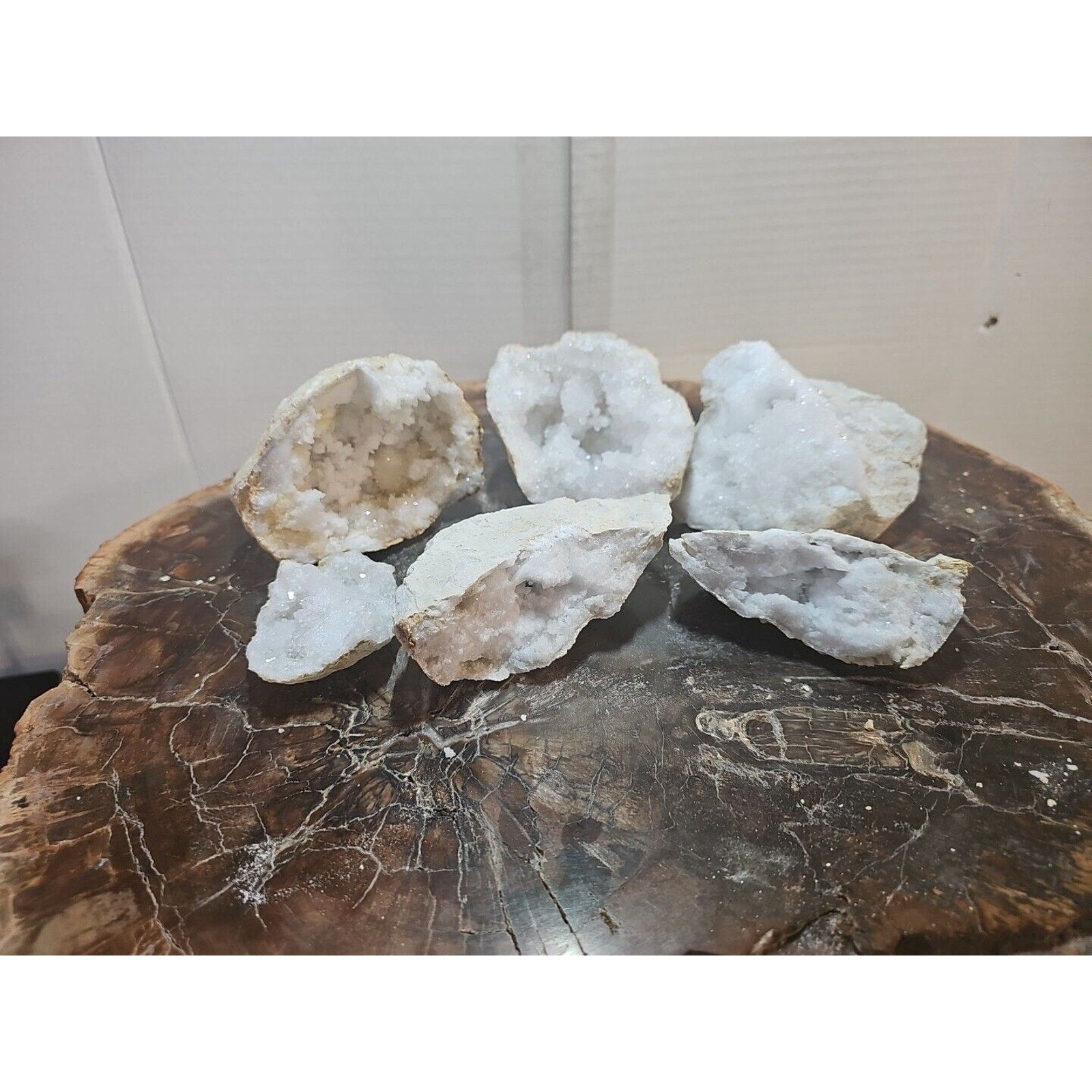 6pcs 2.72lbs Lot Geode Crystal Moroccan Quartz by CrystalCloud Company