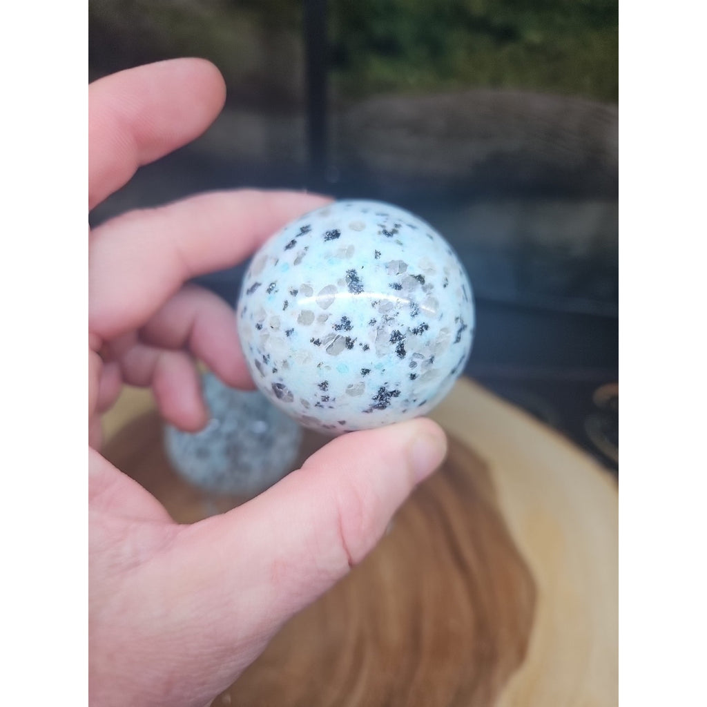 2Pcs A Set Of Natural Quartz Crystal Jasper Sphere Ball Polished 50-60mm &stand by CrystalCloud Company