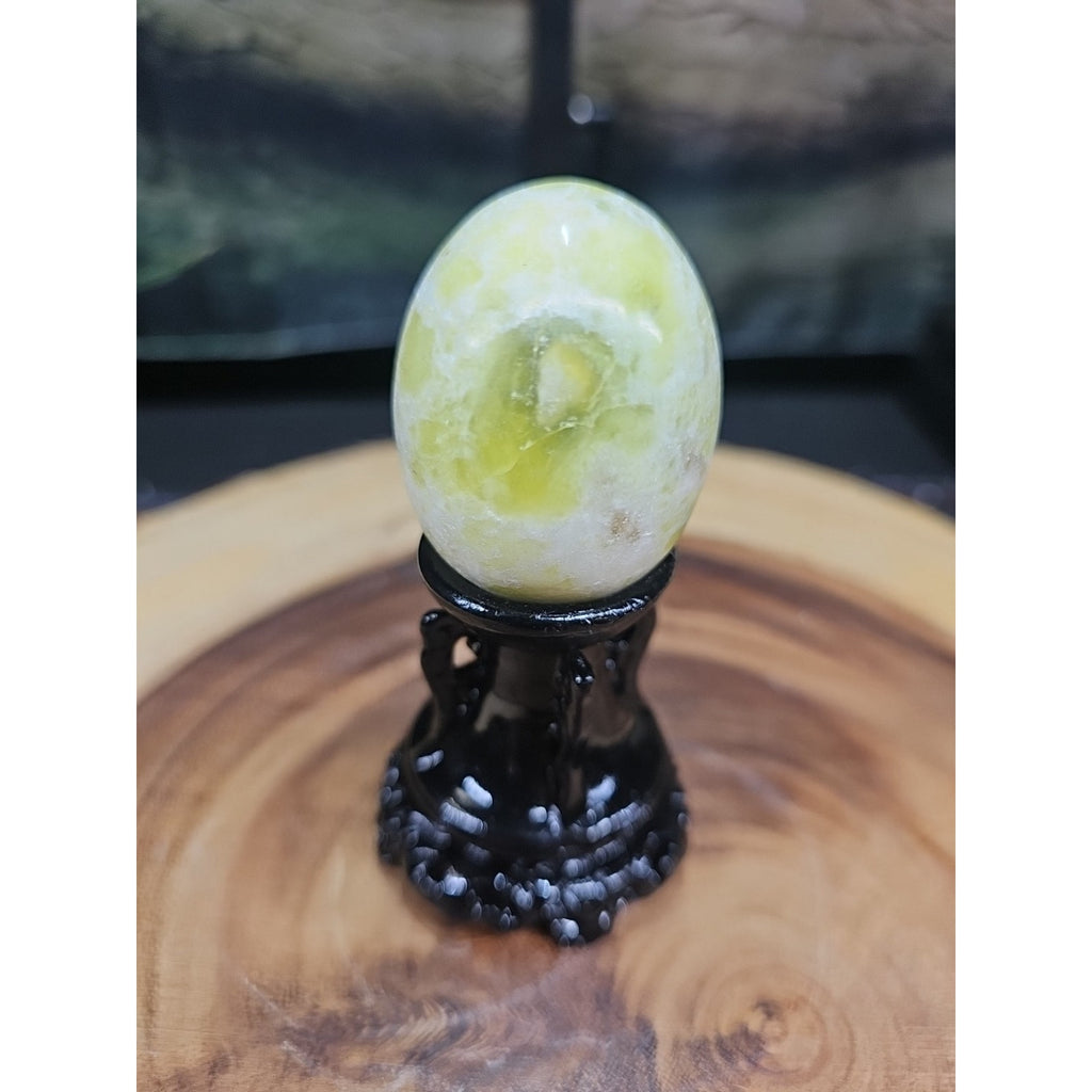 Natural Polished Lantian jade Quartz Crystal Egg Stone Specimen Healing - Stand by CrystalCloud Company