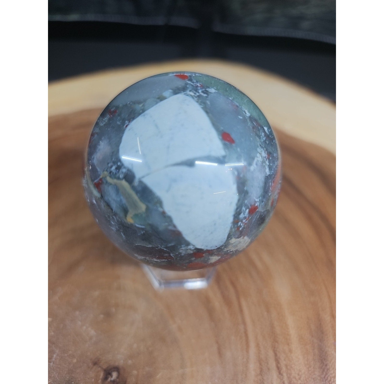 Natural Quartz Crystal Jasper Sphere Ball Polished 63mm &stand by CrystalCloud Company