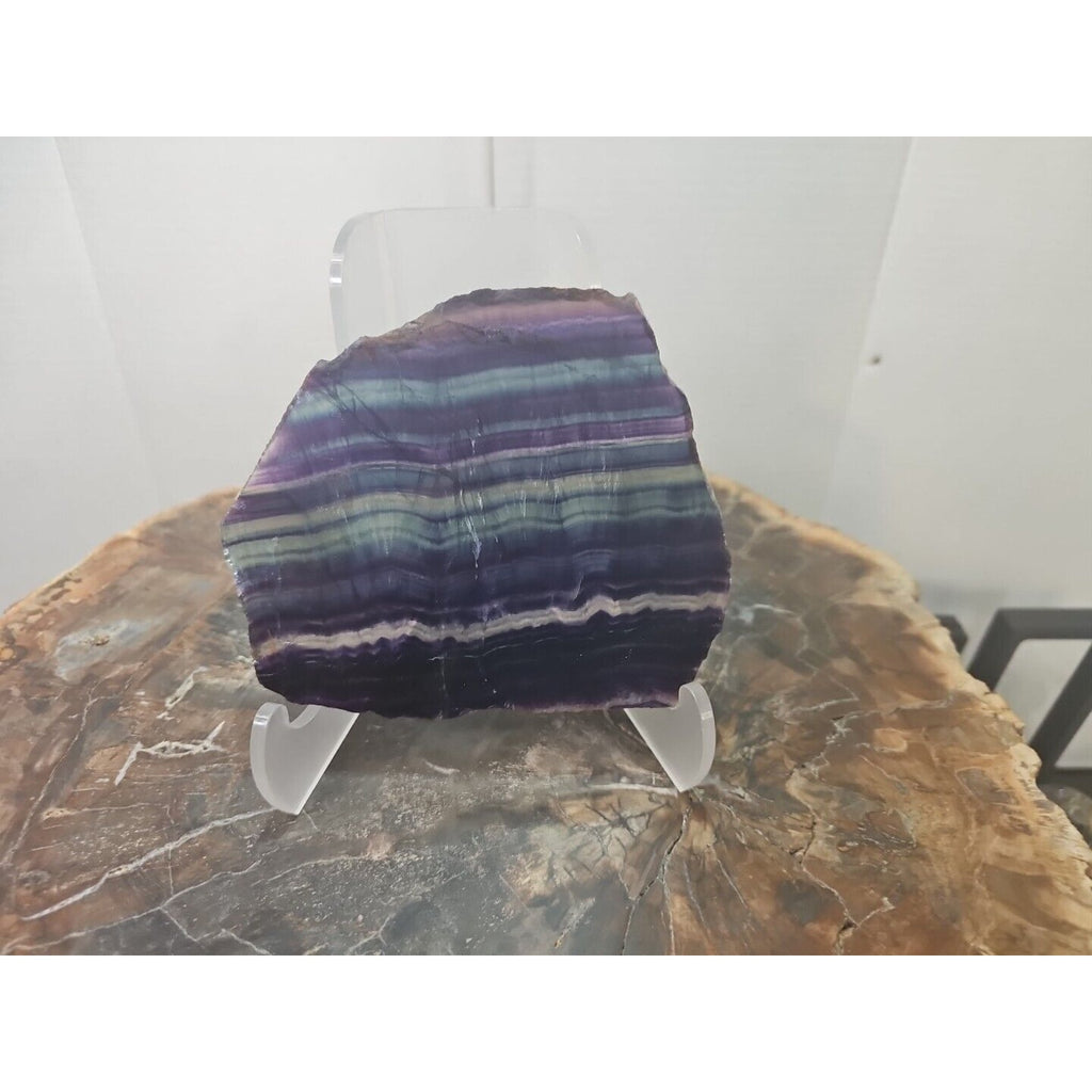380G Natural beautiful Rainbow Fluorite Crystal flake original stone specimen by CrystalCloud Company