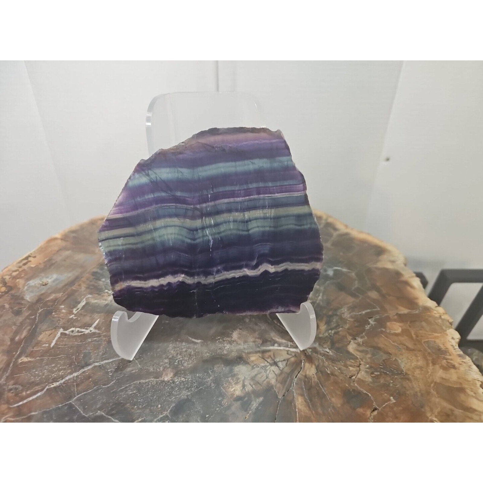 380G Natural beautiful Rainbow Fluorite Crystal flake original stone specimen by CrystalCloud Company