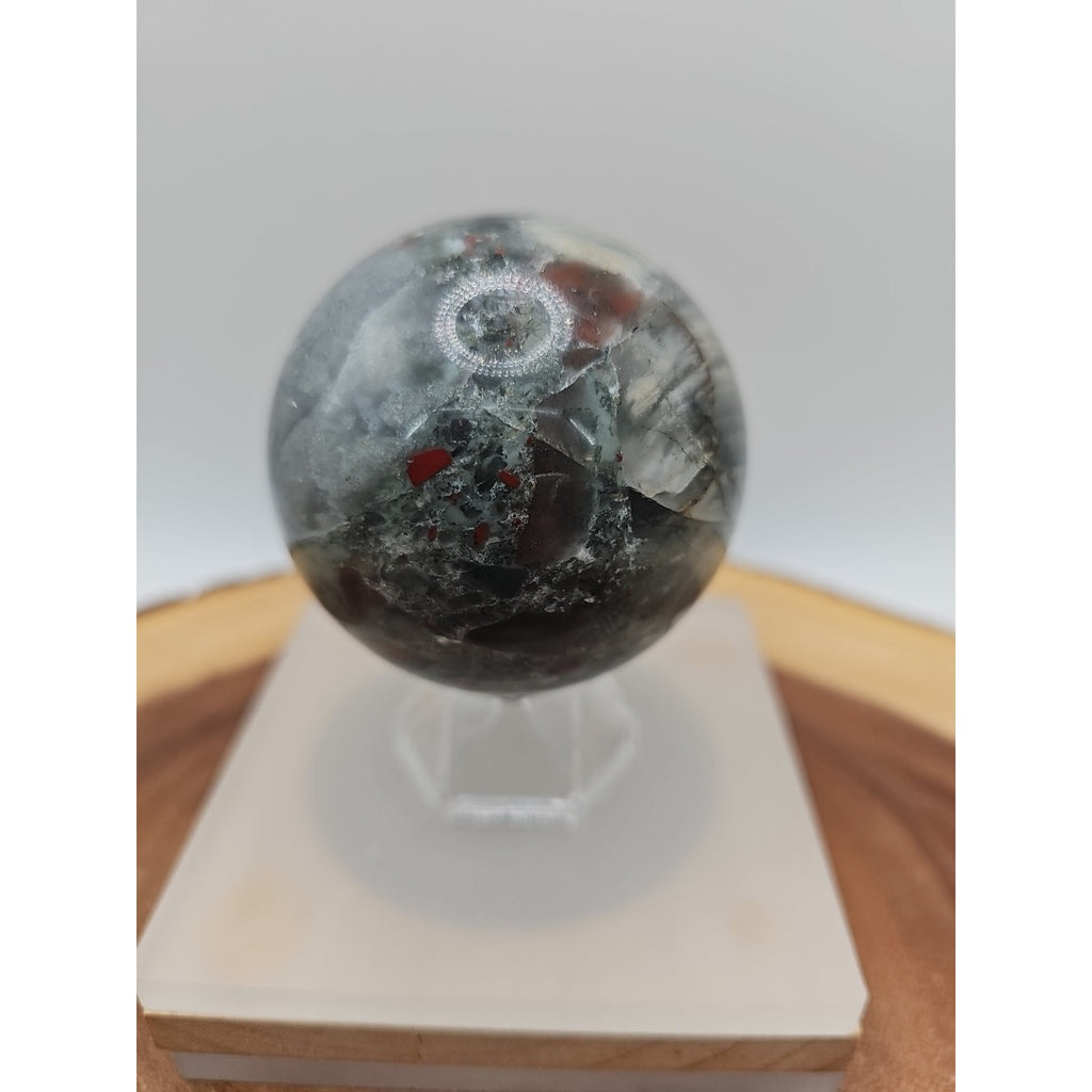 Ocean Jasper Sphere 63mm w/stand by CrystalCloud Company