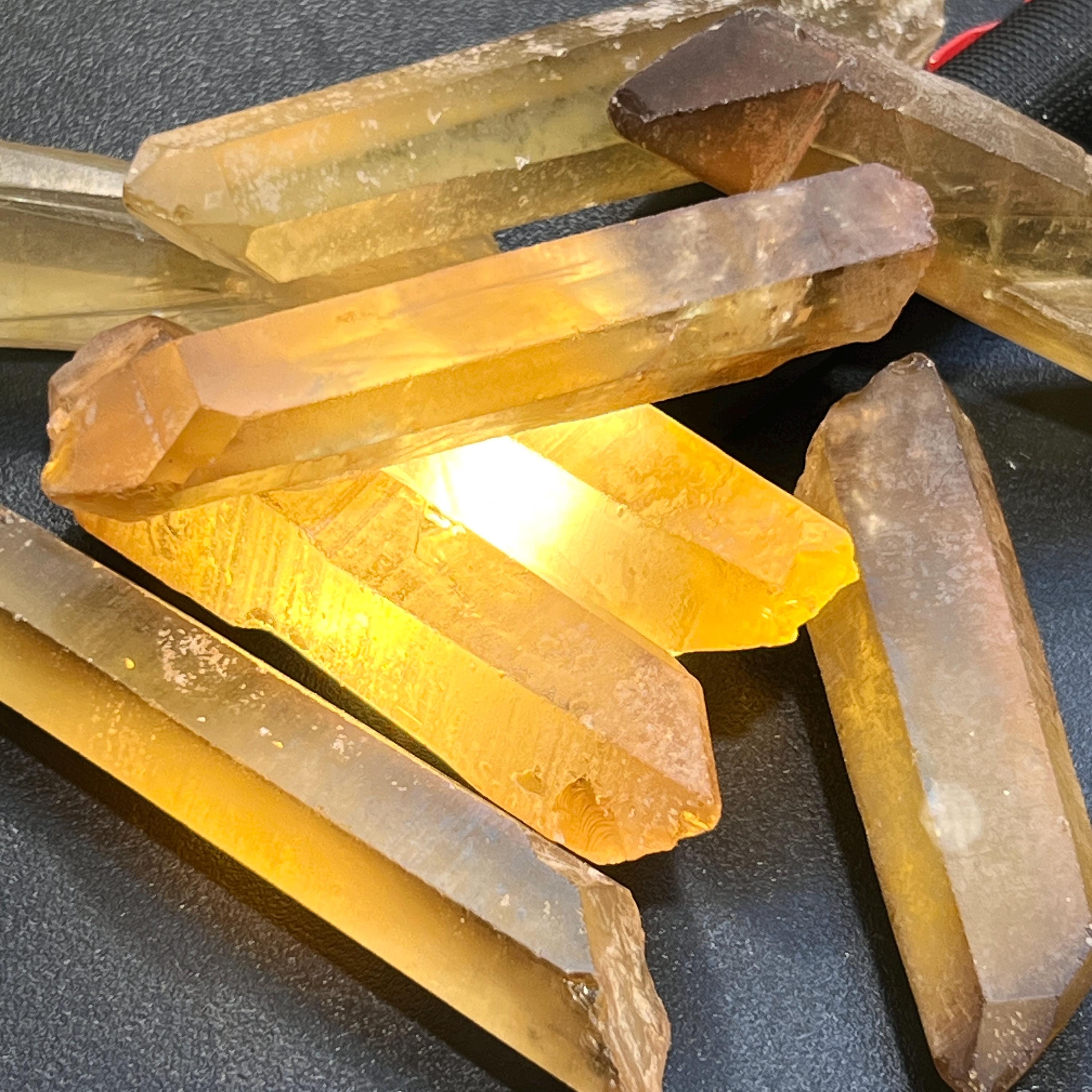 Citrine Crystal Points Extra Large (Untreated) Natural (2-4 Inches) Single or Double Terminated by Amazing Crystals