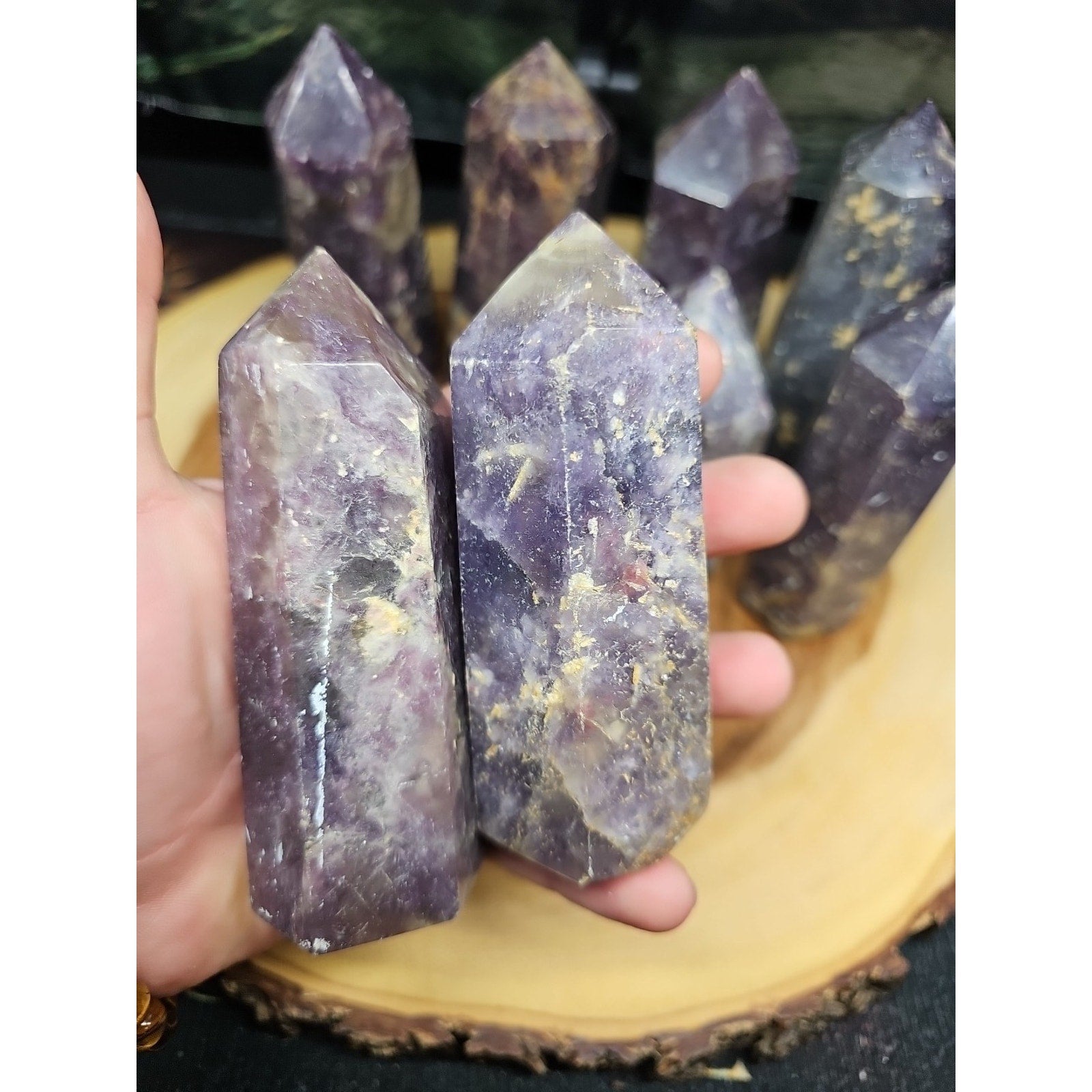 Purple Mica Lepidolite Crystal Tower — 300g–400g, Africa | CrystalCloud Company by CrystalCloud Company