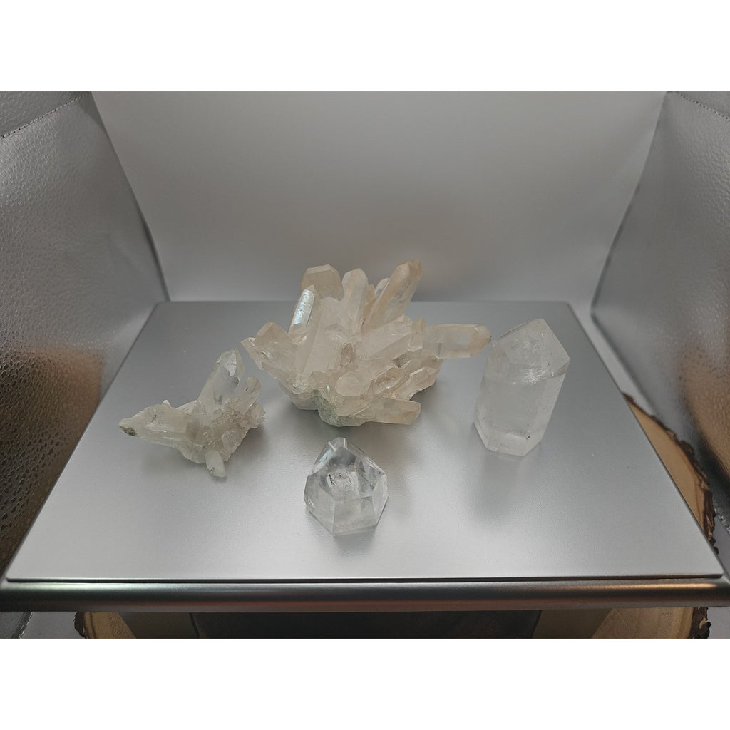 Quartz Crystal Cluster .97lb 4pcs by CrystalCloud Company