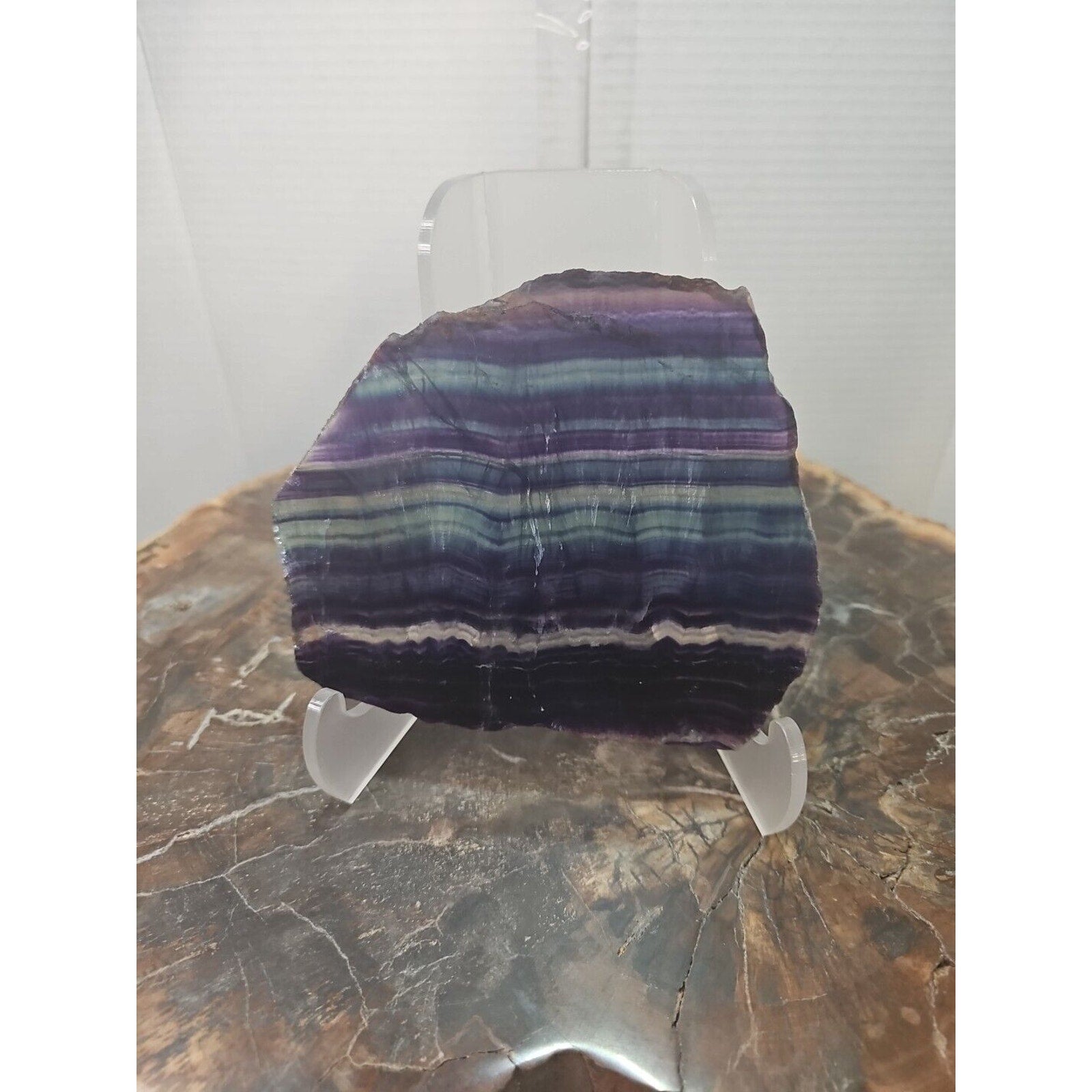 380G Natural beautiful Rainbow Fluorite Crystal flake original stone specimen by CrystalCloud Company