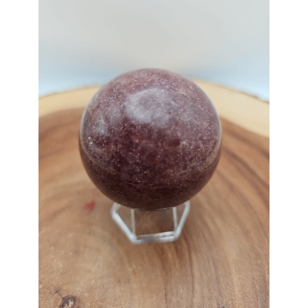 Strawberry Quartz Crystal Sphere 260g 55mm by CrystalCloud Company