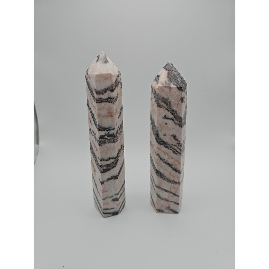 Pink Zebra Jasper 2.37lbs 1 Pair by CrystalCloud Company