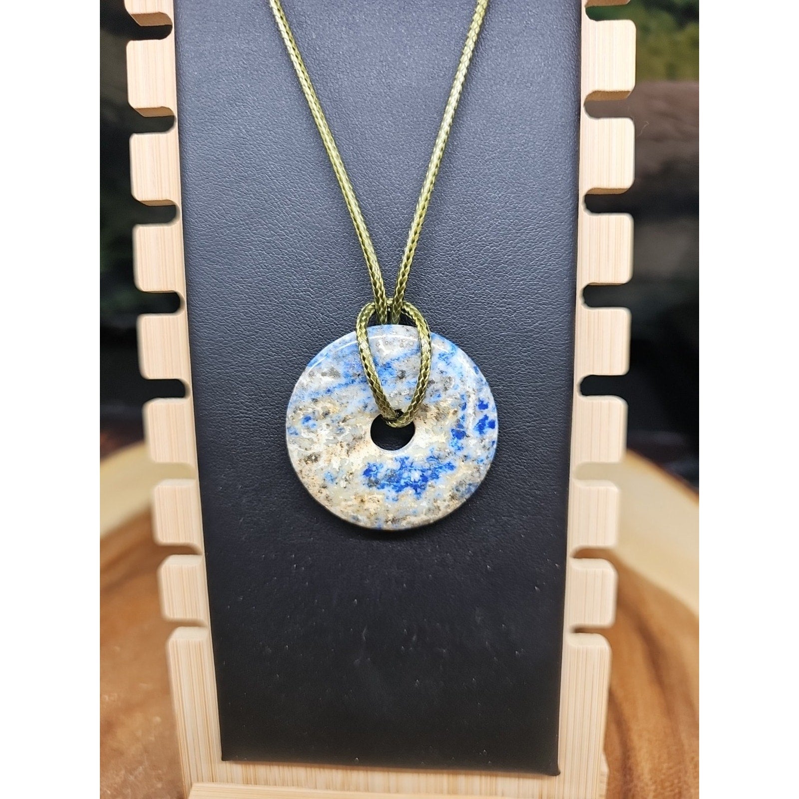 lapis lazuli necklace 16 In Cord by CrystalCloud Company