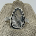 Sterling Silver Bezeled Herkimer Diamond Ring - Size 7 - Clarity, Intuition & Alignment by Sacred Crystals