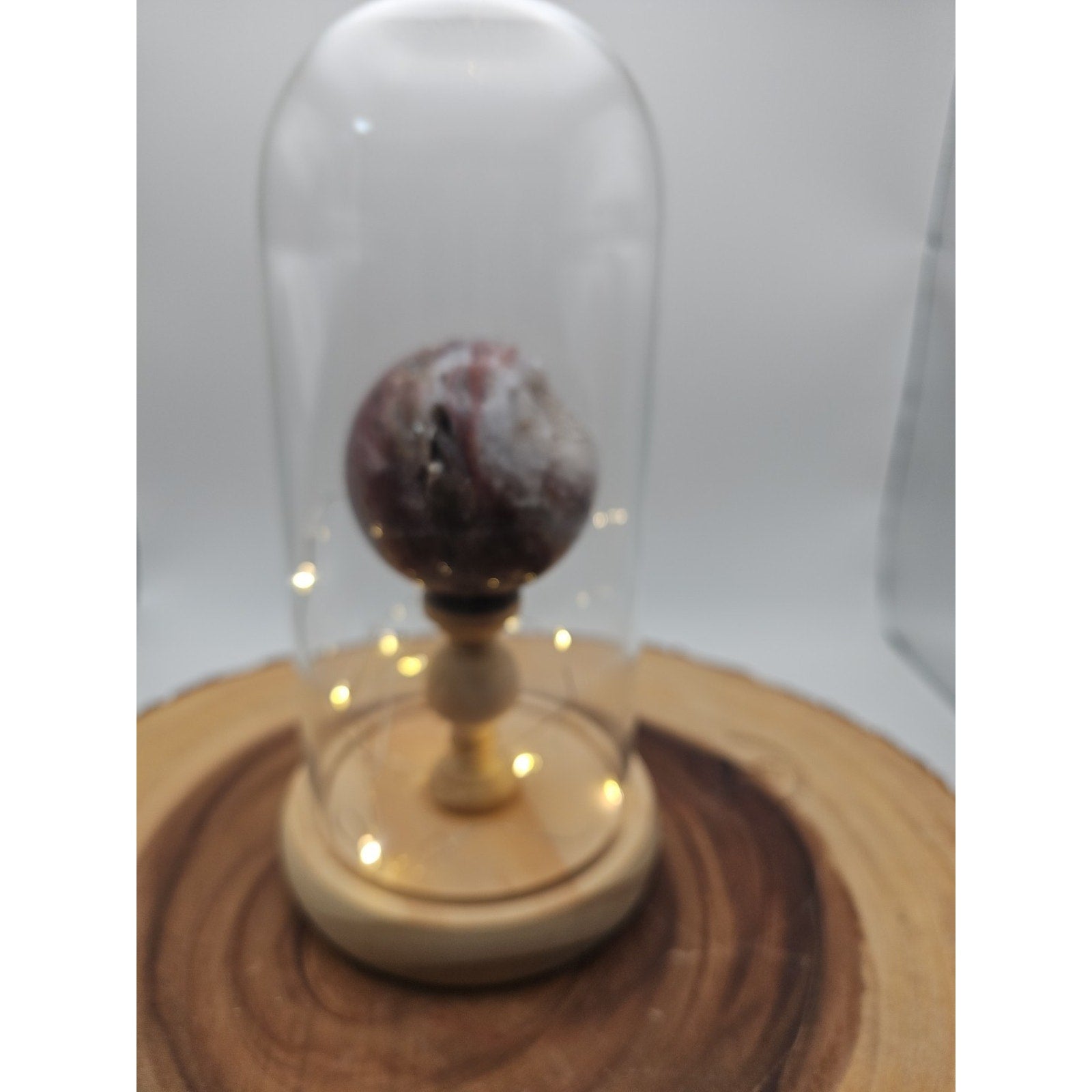Druzy Ocean Jasper Sphere With Case 60mm by CrystalCloud Company