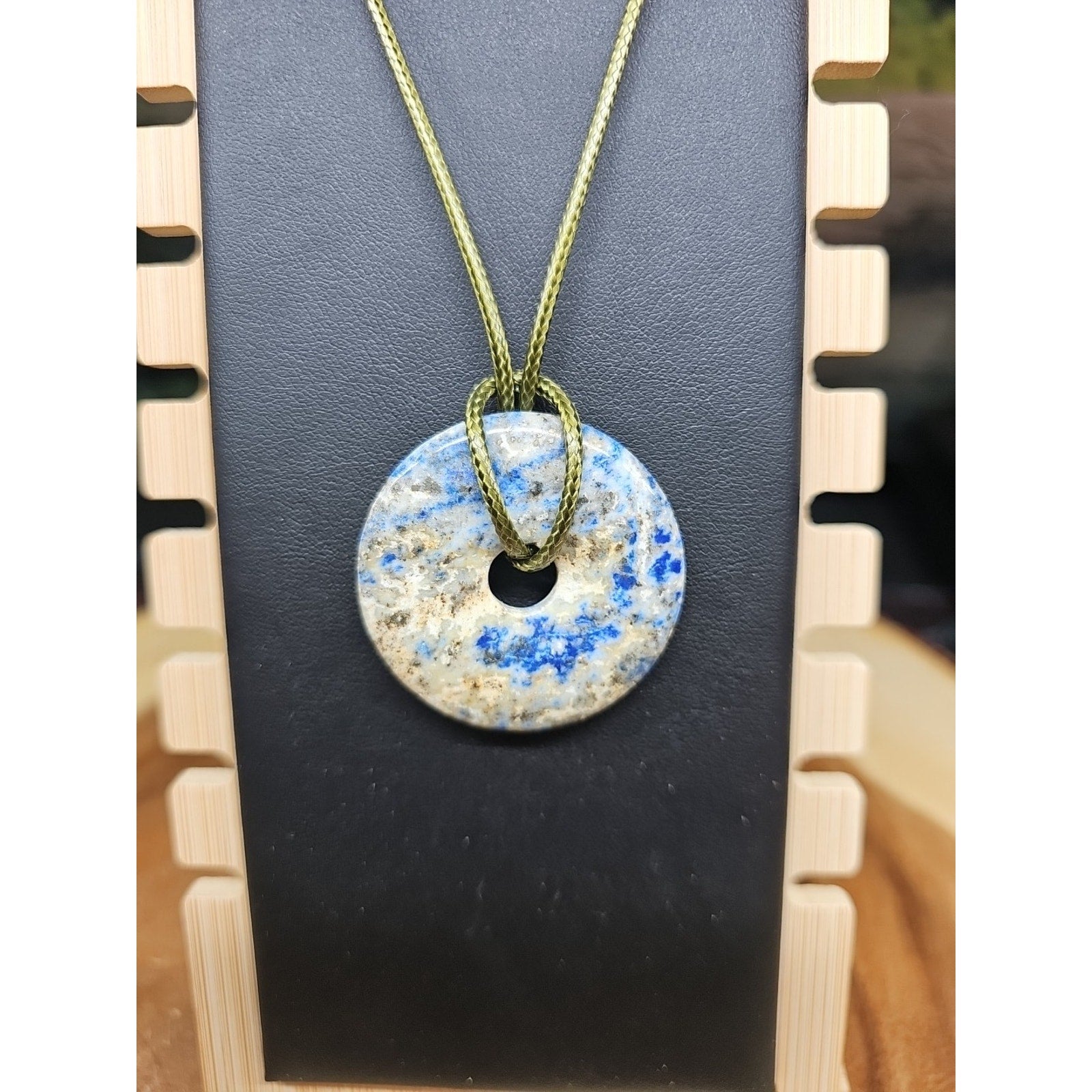 lapis lazuli necklace 16 In Cord by CrystalCloud Company