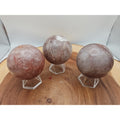 Fire Quartz Crystal Sphere 55-60mm W/stand 1 Each by CrystalCloud Company