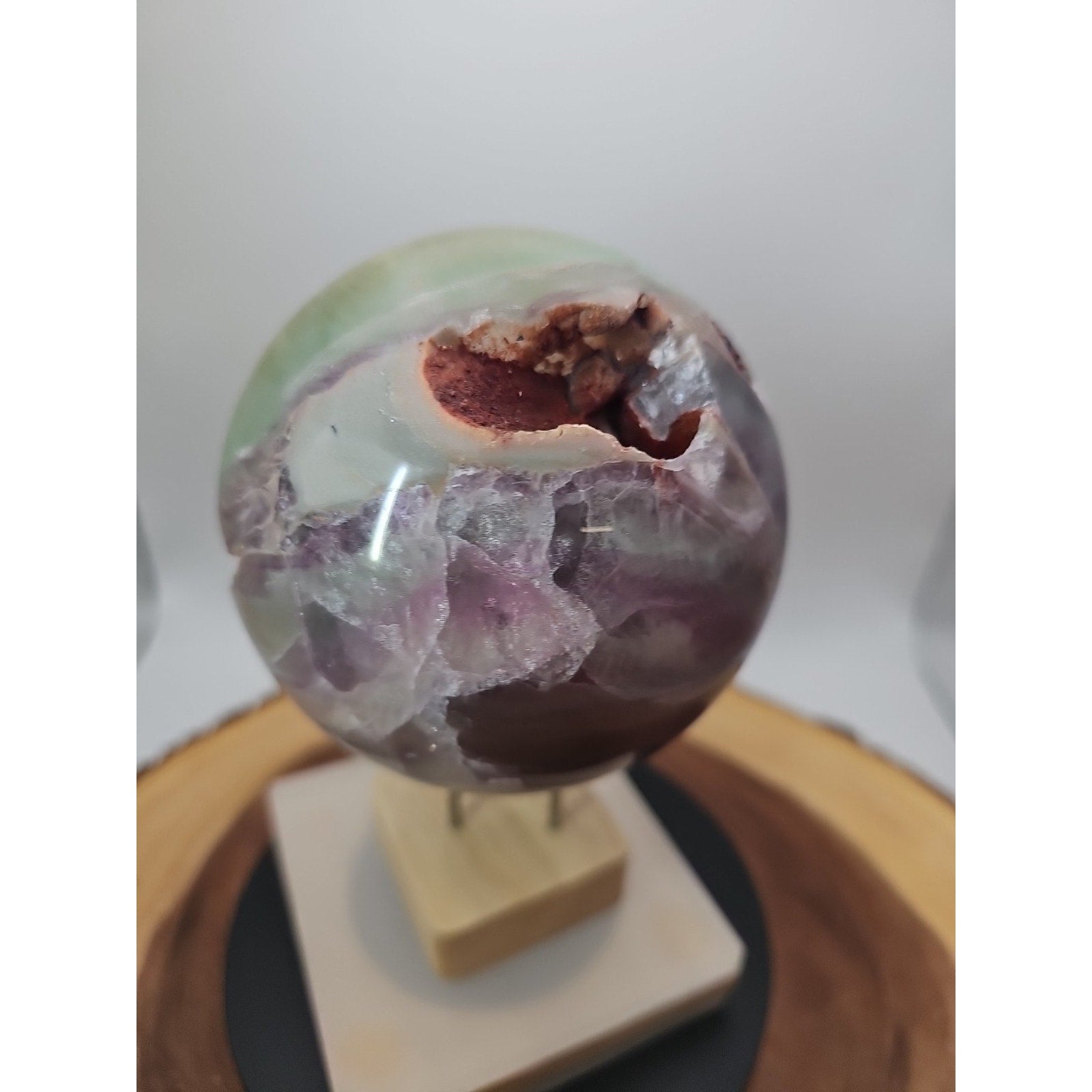 Rainbow Fluorite Quartz Crystal Sphere - Polished Healing by CrystalCloud Company