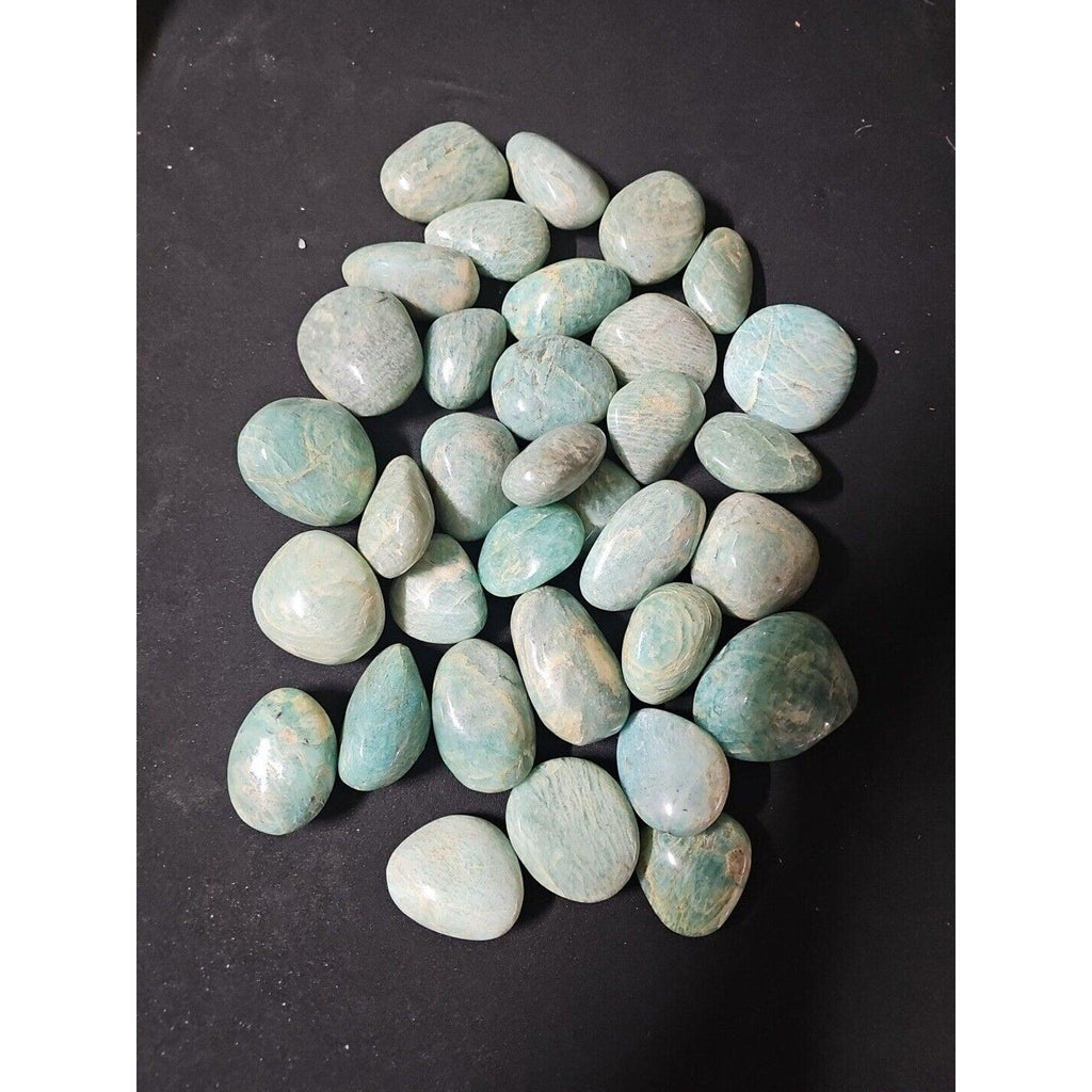 Green Amazonite Quartz Crystal Palm Stone — Large, Polished | CrystalCloud Company by CrystalCloud Company
