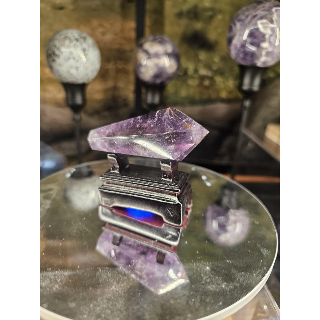 Amethyst point Japanese stand by CrystalCloud Company