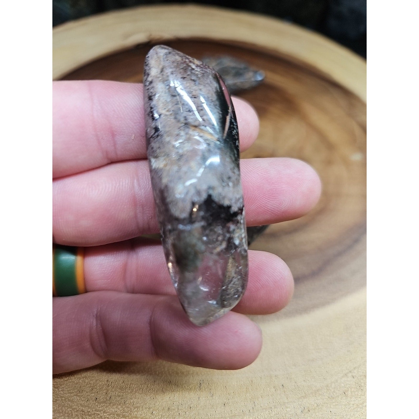 1Pcs XL Natural Phantom Ghost Clear Quartz Crystal Stone Tumble Brazil by CrystalCloud Company