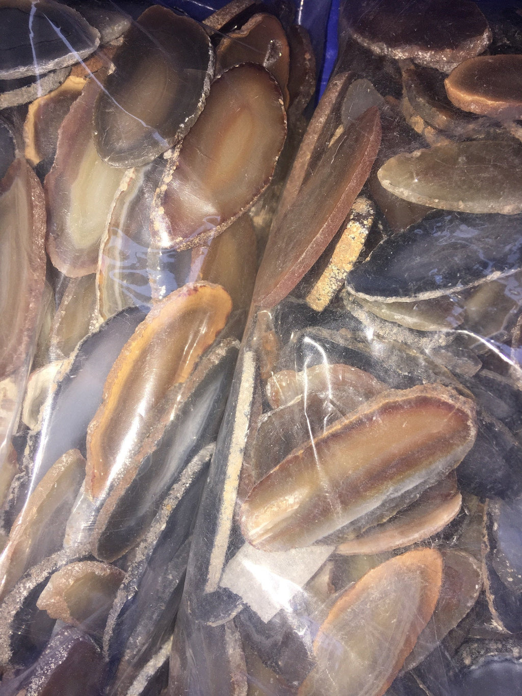 Agate Slice ( 6 - 7 Inches Long ) Size # 7 Grade A Round - Natural Crystal Slab - Polished Sliced Agates Tray Plate Slabs Coaster by Amazing Crystals