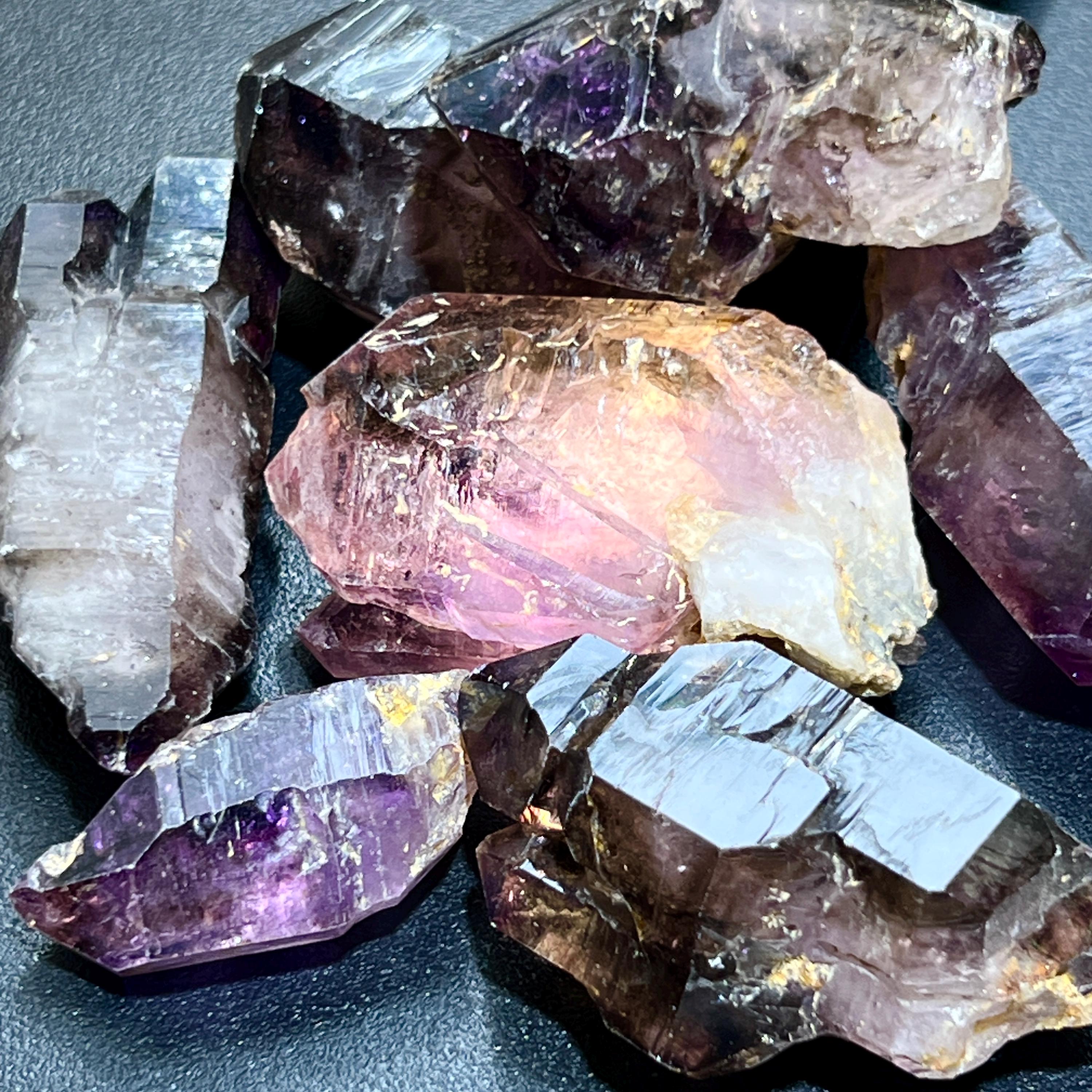 Large Smoky Shangaan Amethyst Points And Scepters From Zimbabwe Raw Crystals by Amazing Crystals