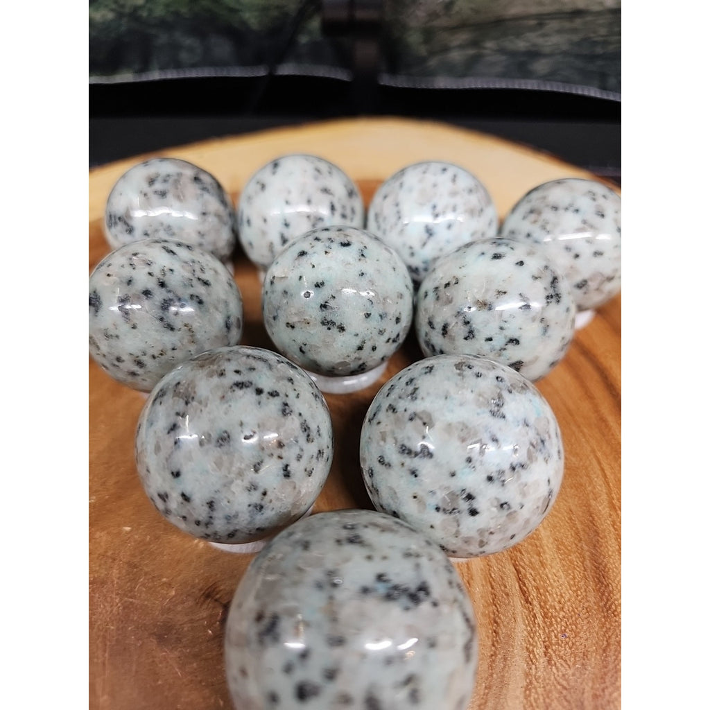 1each Natural Quartz Crystal Jasper Sphere Ball Healing 40mm W/ring Stand Random by CrystalCloud Company