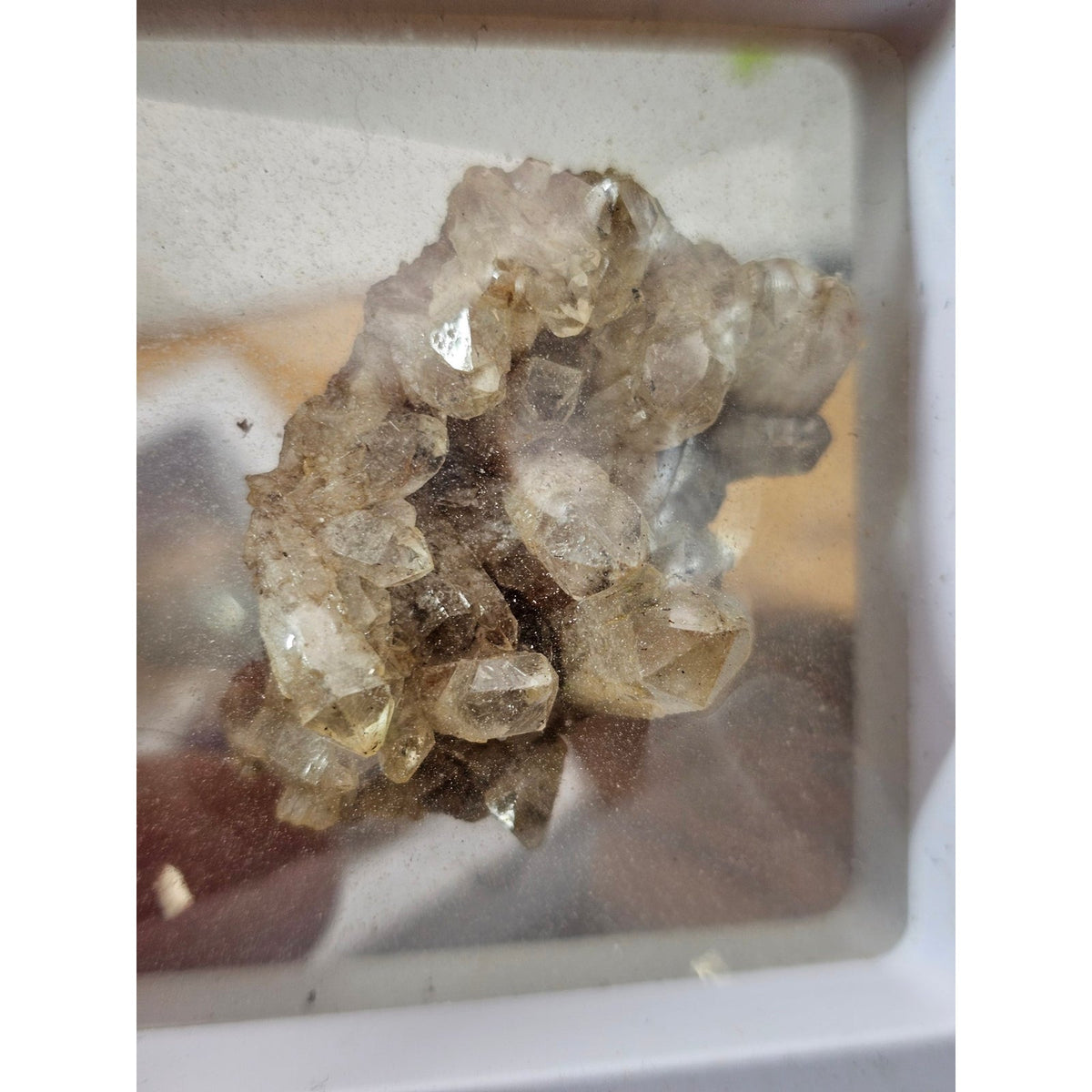 4pc Mineral Specimen Set Fluorite Amethyst Quartz Display