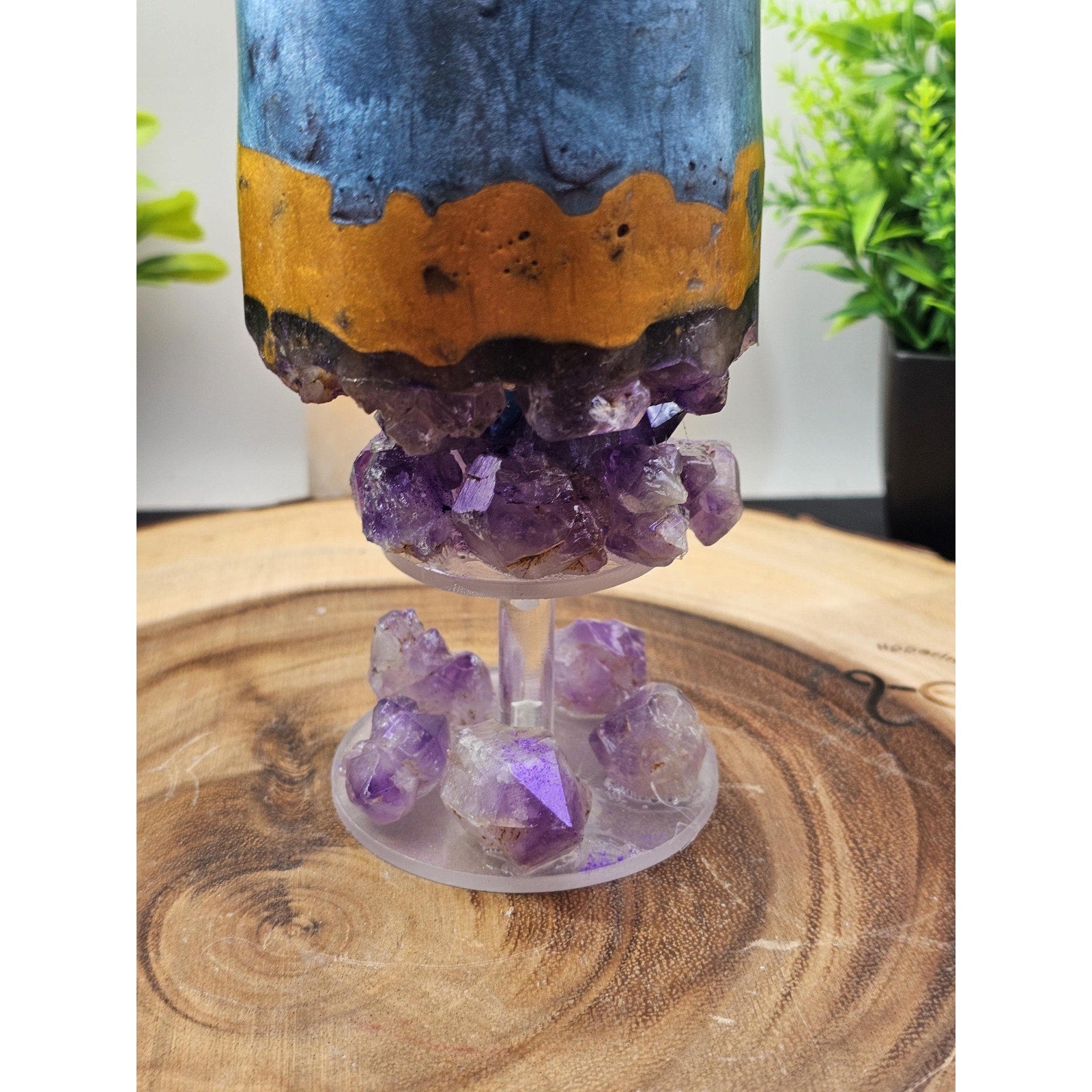 Jewelry Cup made of resin and amethyst from Brazil by CrystalCloud Company