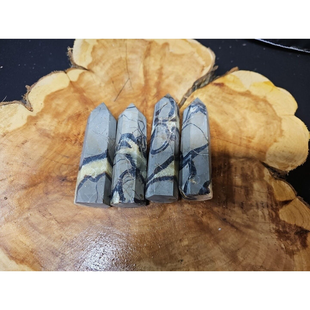 Dragon Septarian Geode Cluster Set — 1 lb, 4 Pieces from Madagascar | CrystalCloud Company by CrystalCloud Company