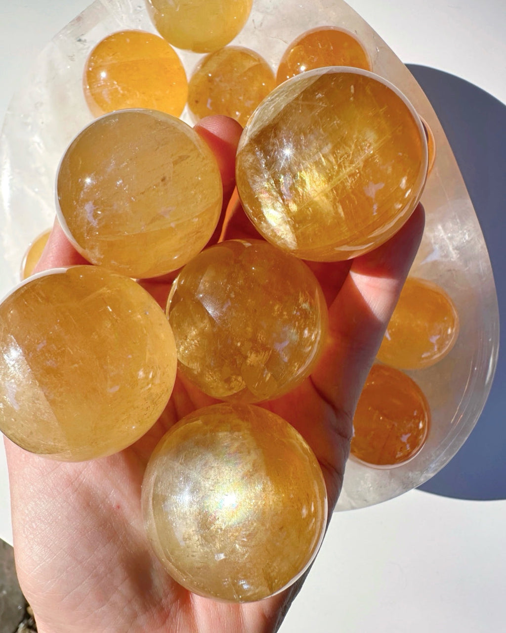 Honey Optic Calcite Spheres - AAA by Baltic Mermaid