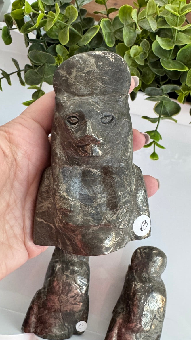 Egyptian Sekhmet Goddess Bust in Pyrite, 2 Sizes Available, Choose Your Favorite