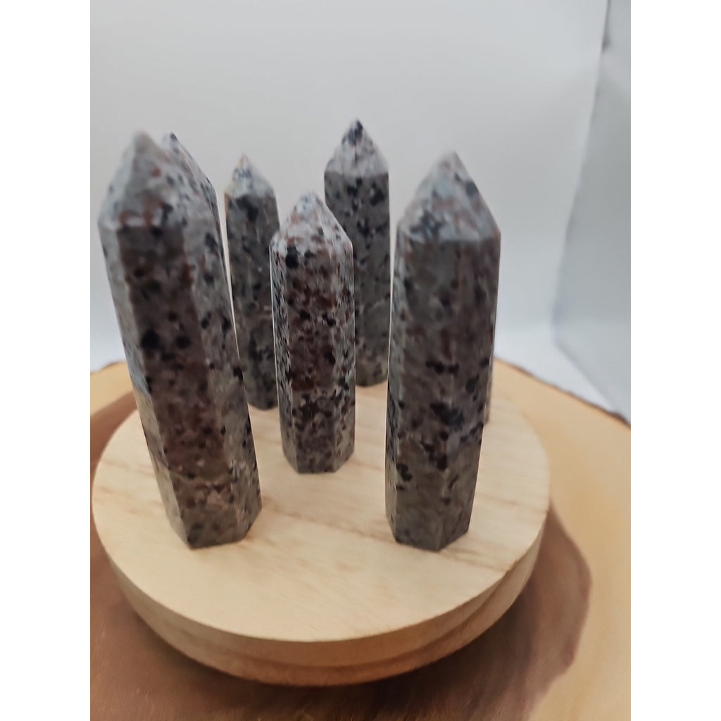 Yooperlite stone Tower UV Reactive 4in Tall Avg 98grams Avg 1 Each by CrystalCloud Company