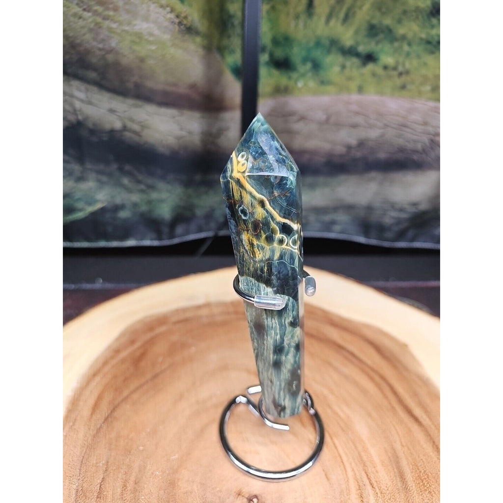 Moss Agate Generator W/Stand 220grams by CrystalCloud Company