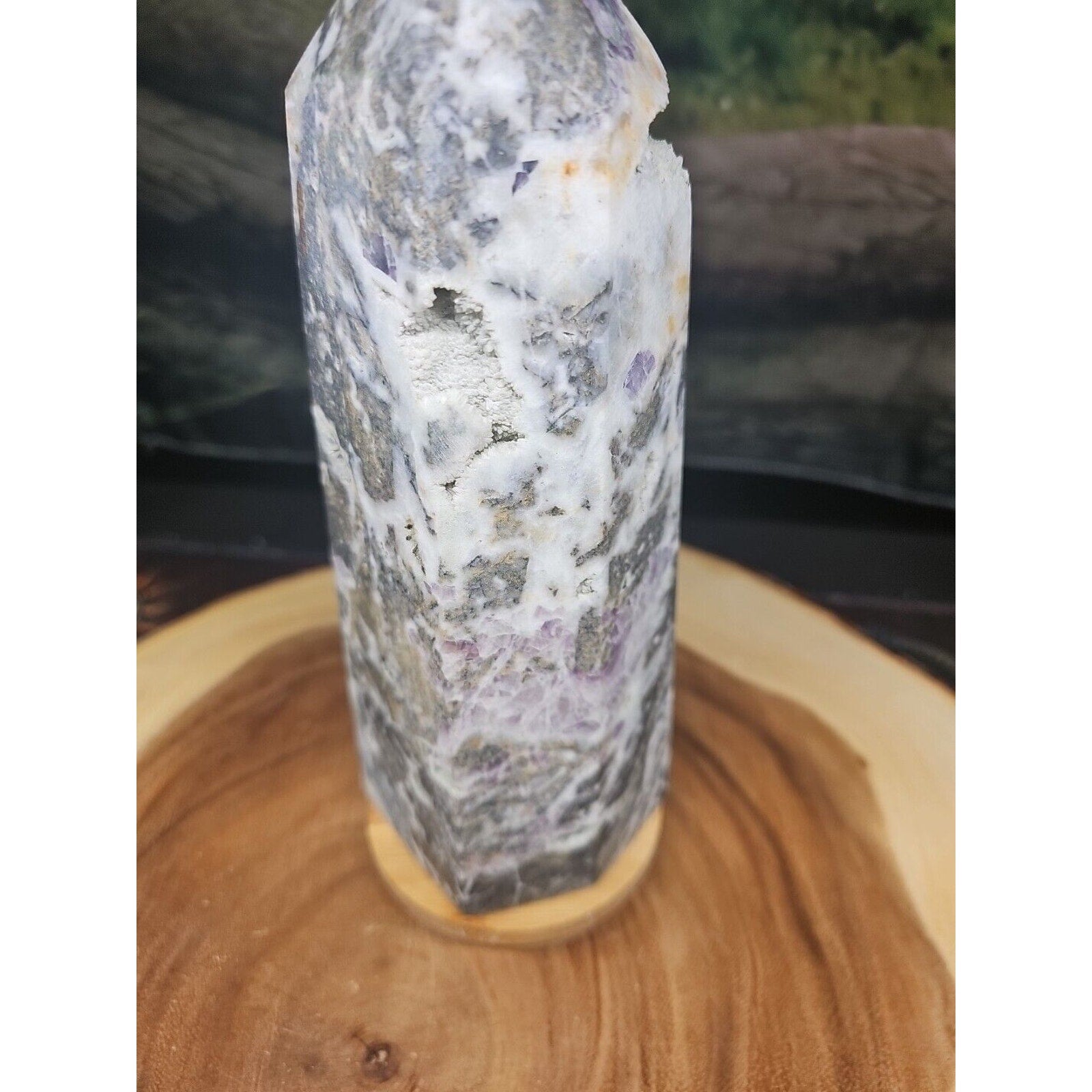 3.41LB 1Pcs Natural Rainbow Fluorite Quartz Crystal Point Tower Polished Healing by CrystalCloud Company