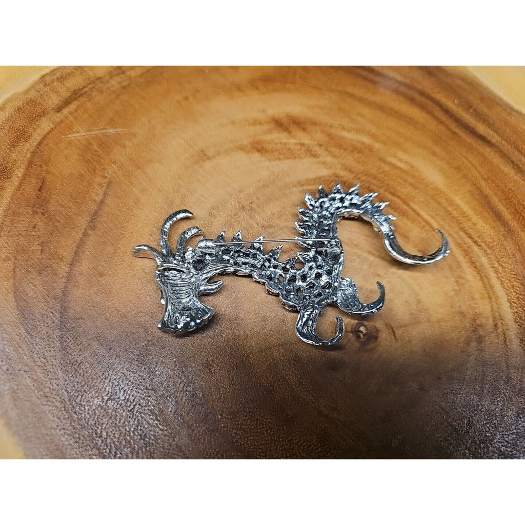 Chinese Dragon Brooch Pin by CrystalCloud Company