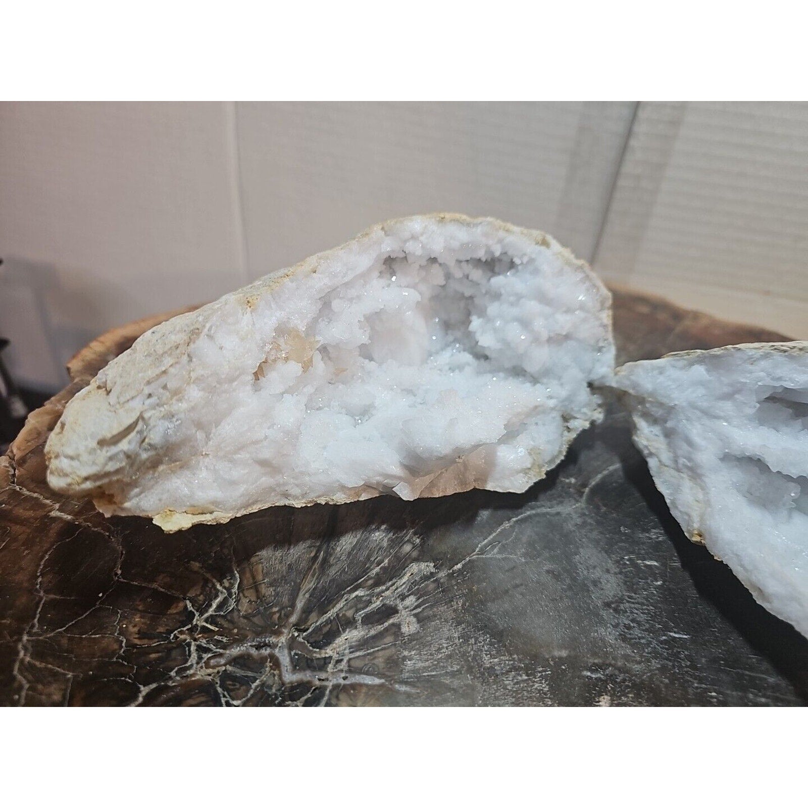 Moroccan Quartz Geode Pair with Display Stands — 3.88 lbs | CrystalCloud Company by CrystalCloud Company