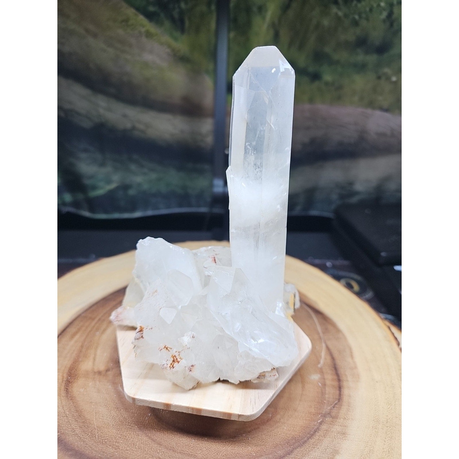 1.28LB Natural Clear White Quartz Crystal Cluster Energy Healing Specimen by CrystalCloud Company
