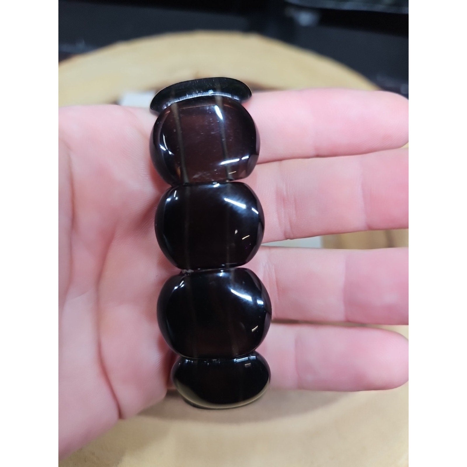1Pcs Natural Smokey Clear Quartz Crystal Bracelets Polished Healing by CrystalCloud Company