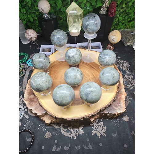 .95LB Avg 1Pc Natural Rainbow Labradorite Crystal Sphere Ball Polished by CrystalCloud Company
