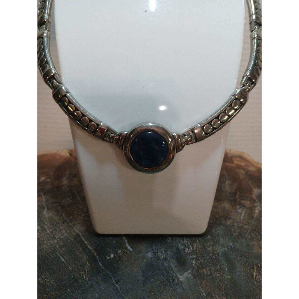 Silver Plated Necklace with Natural Stone Pendant by CrystalCloud Company