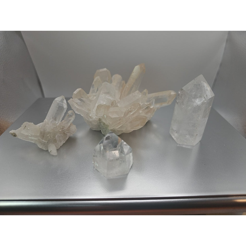 Quartz Crystal Cluster .97lb 4pcs by CrystalCloud Company