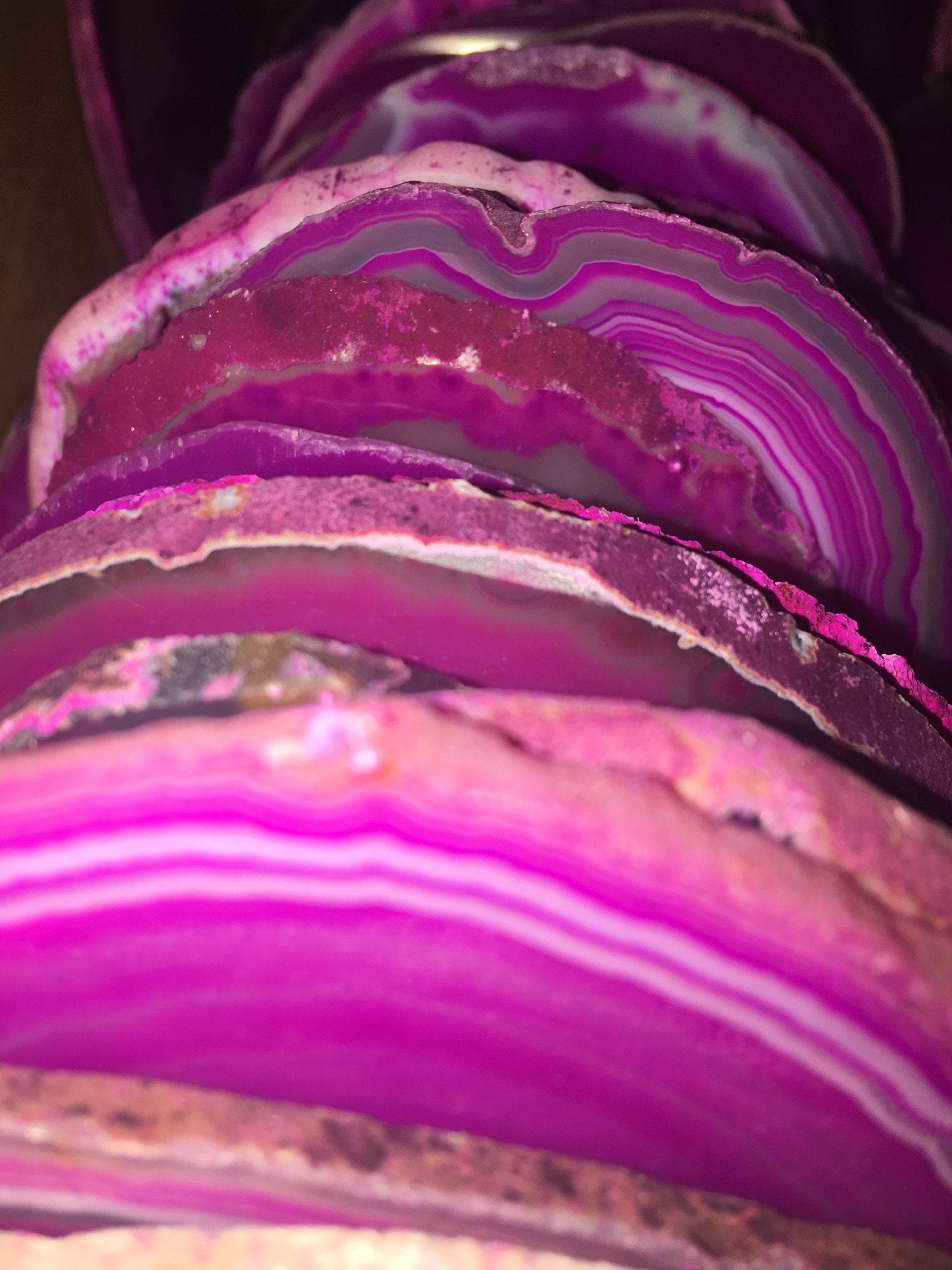 Agate Slice ( 6 - 7 Inches Long ) Size # 7 Grade A Round - Natural Crystal Slab - Polished Sliced Agates Tray Plate Slabs Coaster by Amazing Crystals